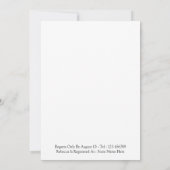 Vrijgezellenfeest Elegant Wedding Dress Lila Flowe Kaart (Achterkant)