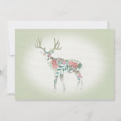 vrijgezellenfeest Elegant Wild Roos Floral Deer An Kaart (Achterkant)