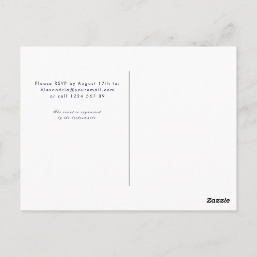 Vrijgezellenfeest Elegant Yellow Rose Grey Uitnodi Briefkaart (Achterkant)