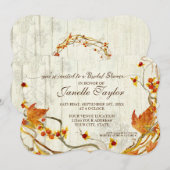 Vrijgezellenfeest Elegante Houten Herfst Herfstbru Kaart (Voorkant / Achterkant)