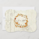 Vrijgezellenfeest Elegante Houten Herfst Herfstbru Kaart (Achterkant)