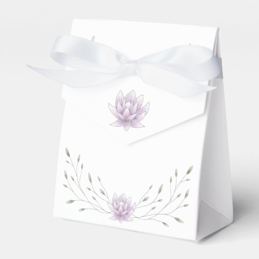 Vrijgezellenfeest Elegante Roze Lotus Favoriete Do Bedankdoosjes (Voorkant Zijde)