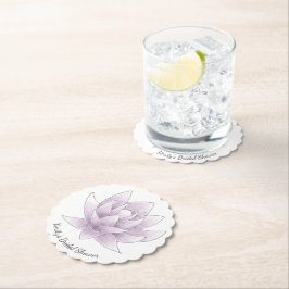 Vrijgezellenfeest Elegante Roze Lotus Kartonnen Onderzetters