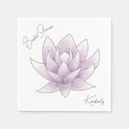 Vrijgezellenfeest Elegante Roze Lotus Servet