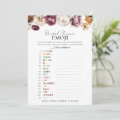 Vrijgezellenfeest-emoji | Herfst Floral Pictionary Kaart (Staand voorkant)