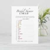 Vrijgezellenfeest Emoji Minimalistische Pictionary Kaart (Staand voorkant)