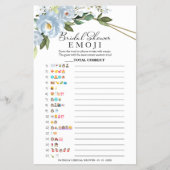 Vrijgezellenfeest Emoji Pictionary Floral Geometri Flyer (Voorkant)