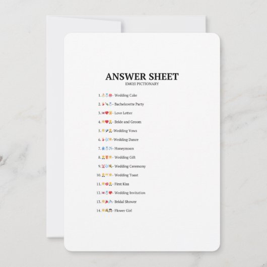 Vrijgezellenfeest Emoji Pictionary Game Elegant Mo Kaart (Achterkant)