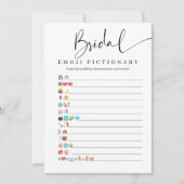 Vrijgezellenfeest Emoji Pictionary Game Kaart (Voorkant)