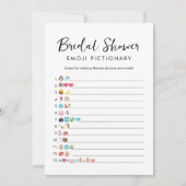 Vrijgezellenfeest Emoji Pictionary Game Kaart (Voorkant)