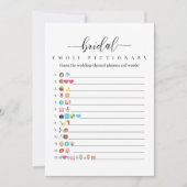 Vrijgezellenfeest Emoji Pictionary Game Kaart (Voorkant)