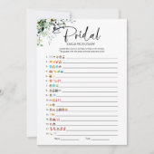 Vrijgezellenfeest Emoji Pictionary Game Kaart (Voorkant)