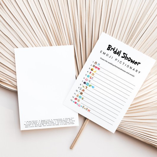 Vrijgezellenfeest Emoji Pictionary Game Kaart