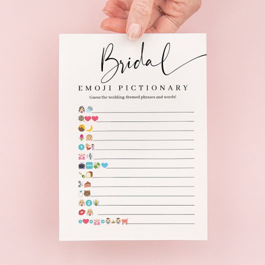 Vrijgezellenfeest Emoji Pictionary Game Kaart