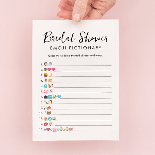 Vrijgezellenfeest Emoji Pictionary Game Kaart