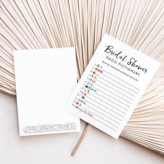 Vrijgezellenfeest Emoji Pictionary Game Kaart