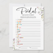 Vrijgezellenfeest Emoji Pictionary Game Kaart (Voorkant)