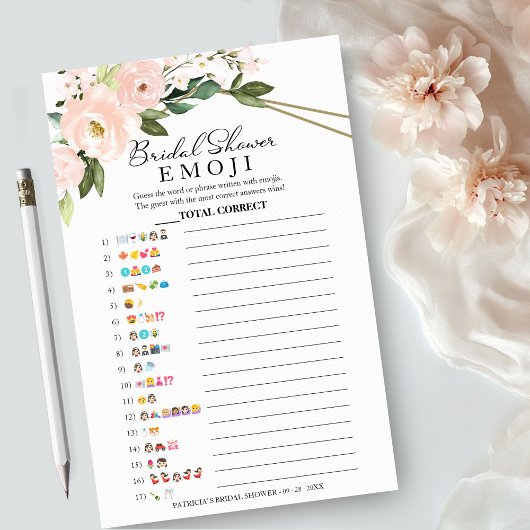 Vrijgezellenfeest Emoji Pictionary Pink Geometric Flyer