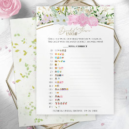 Vrijgezellenfeest Emoji Pictionary Wildflower kaar Kaart