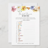 Vrijgezellenfeest Emoji | Wildflower Pictionary Ka Kaart (Voorkant)