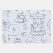 Vrijgezellenfeest en bruiloft inpakpapier vel (Voorkant 2)