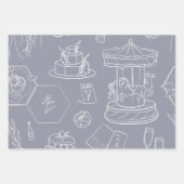 Vrijgezellenfeest en bruiloft inpakpapier vel (Voorkant)