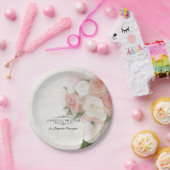 Vrijgezellenfeest  Engels Rose Bouquet Damask Papieren Bordje (Feest)