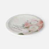 Vrijgezellenfeest  Engels Rose Bouquet Damask Papieren Bordje (Gekanteld)