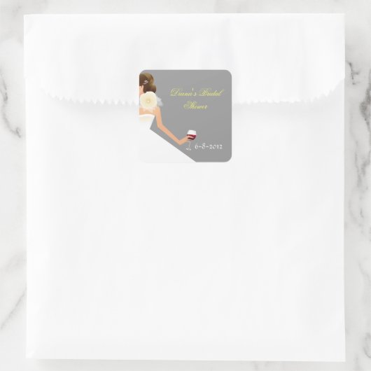 Vrijgezellenfeest Esemble Vierkante Sticker (Tas)