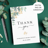 Vrijgezellenfeest eucalyptus botanisch bedankt kaart