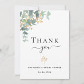 Vrijgezellenfeest eucalyptus botanisch bedankt kaart (Voorkant)