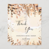 Vrijgezellenfeest eucalyptus glitter budget bedank (Voorkant / Achterkant)