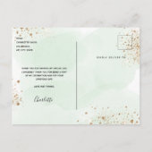 Vrijgezellenfeest eucalyptus glitter dank u briefkaart (Achterkant)