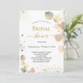 Vrijgezellenfeest eucalyptus glitter gouden herfst kaart (Staand voorkant)