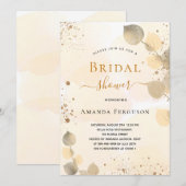 Vrijgezellenfeest eucalyptus glitter gouden herfst kaart (Voorkant / Achterkant)