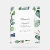 Vrijgezellenfeest Eucalyptus Green laat een coole  Acryl Bord (Voorkant)