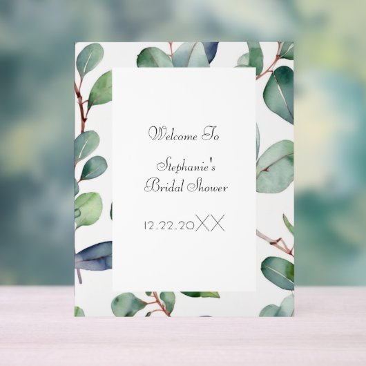 Vrijgezellenfeest Eucalyptus Green laat een coole  Acryl Bord (Neutraal)