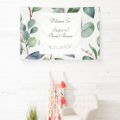 Vrijgezellenfeest Eucalyptus Green laat een coole  Spandoek (Insitu)