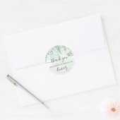 Vrijgezellenfeest eucalyptus greenery bedankt ronde sticker (Envelop)