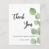 Vrijgezellenfeest eucalyptus greenery - dank je we briefkaart (Voorkant)