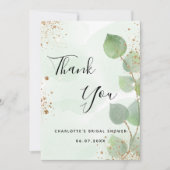 Vrijgezellenfeest eucalyptus greenery - dank je we kaart (Voorkant)