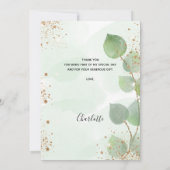 Vrijgezellenfeest eucalyptus greenery - dank je we kaart (Achterkant)