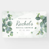 Vrijgezellenfeest Eucalyptus Greenery Elegant Flor Spandoek (Horizontaal)