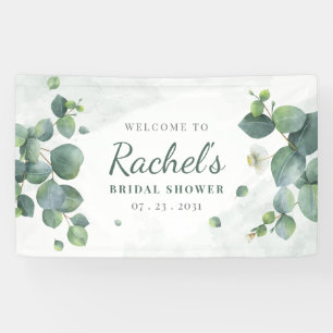 Vrijgezellenfeest Eucalyptus Greenery Elegant Flor Spandoek