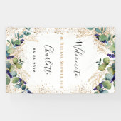 Vrijgezellenfeest eucalyptus greenery elegant welk spandoek (Horizontaal)