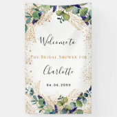 Vrijgezellenfeest eucalyptus greenery elegant welk spandoek (Verticaal)