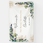 Vrijgezellenfeest eucalyptus greenery elegant welk spandoek (Verticaal)