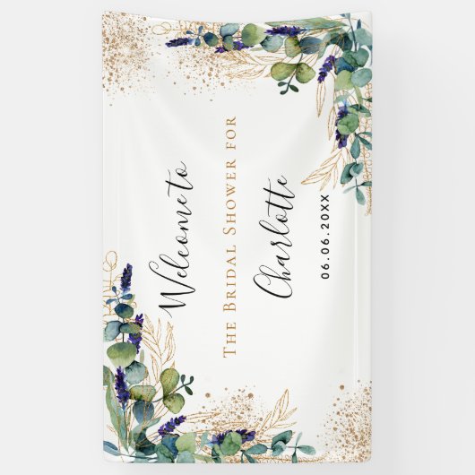 Vrijgezellenfeest eucalyptus greenery elegant welk spandoek (Verticaal)
