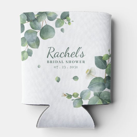 Vrijgezellenfeest Eucalyptus Greenery Floral Blikjeskoeler (Achterkant)