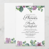 Vrijgezellenfeest Eucalyptus Greenery Floral Kaart (Voorkant / Achterkant)